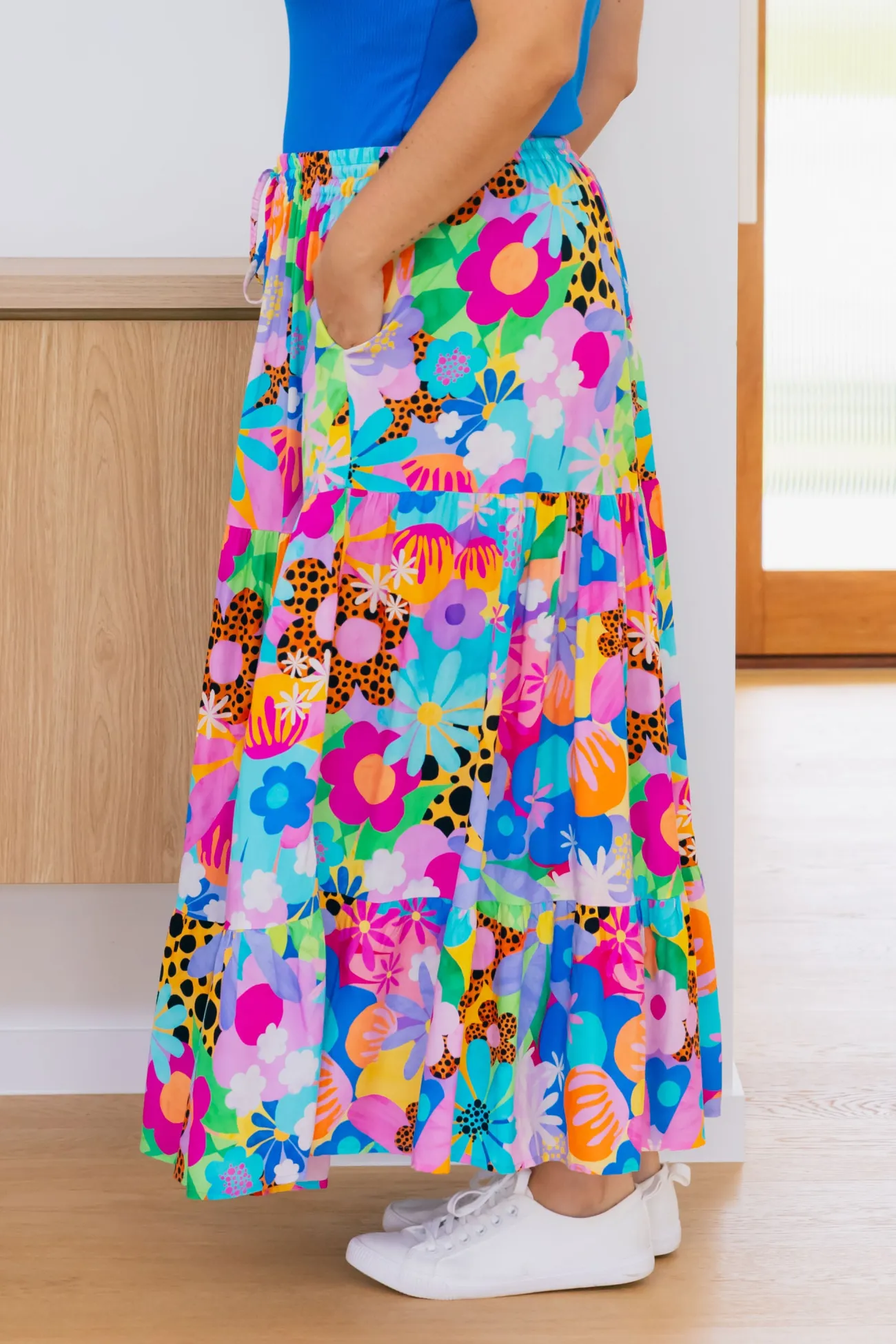 Proud Poppy Clothing Carrie Skirt in Floral Fancy by Kasey Rainbow Best