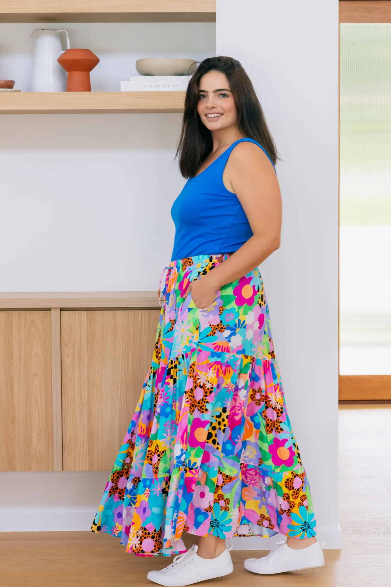 Proud Poppy Clothing Carrie Skirt in Floral Fancy by Kasey Rainbow Best
