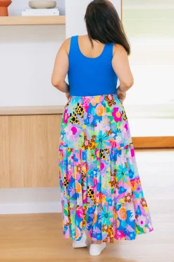 Proud Poppy Clothing Carrie Skirt in Floral Fancy by Kasey Rainbow Best