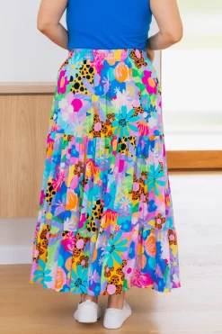 Proud Poppy Clothing Carrie Skirt in Floral Fancy by Kasey Rainbow Best