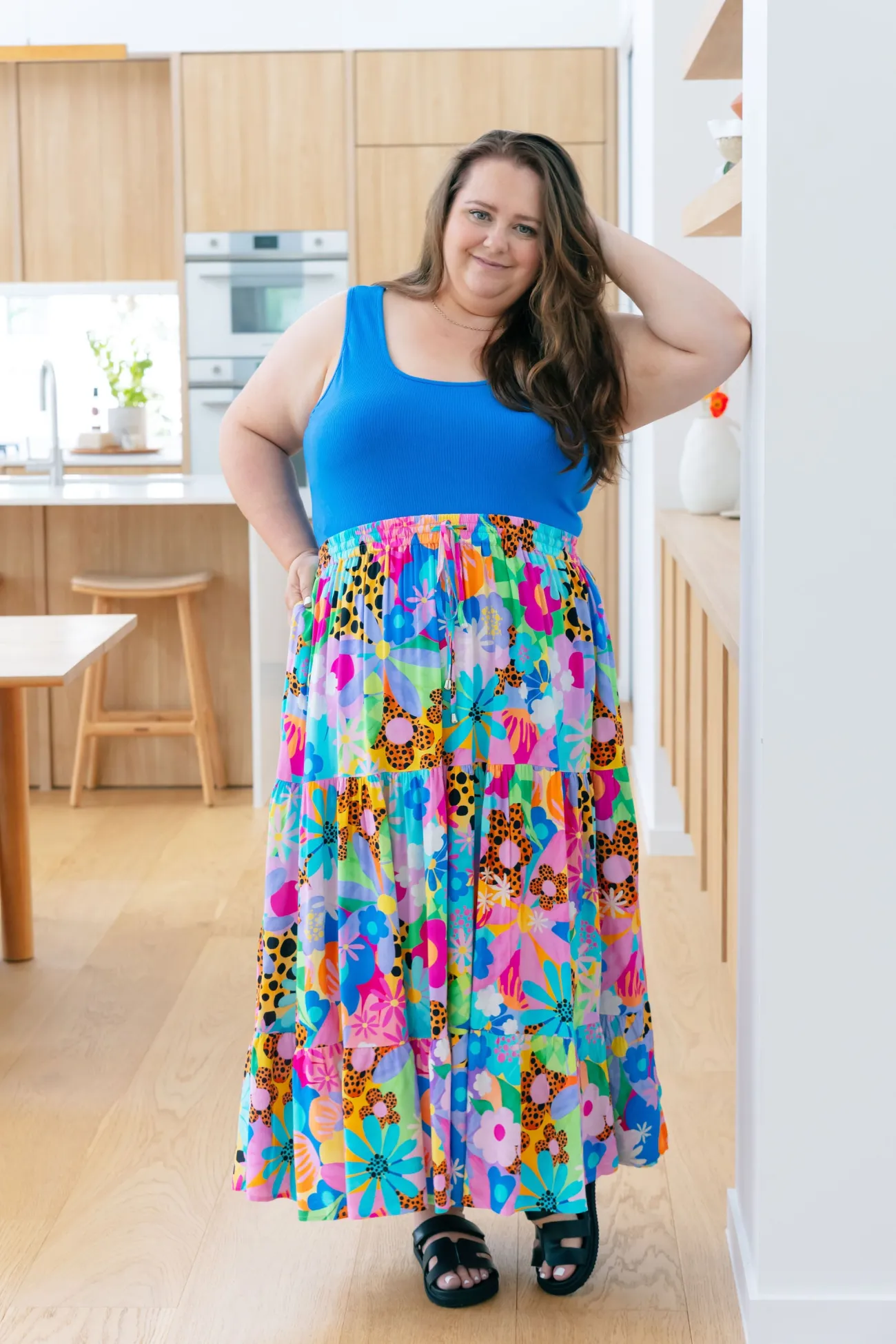 Proud Poppy Clothing Carrie Skirt in Floral Fancy by Kasey Rainbow Best
