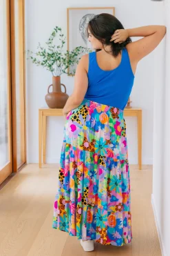Proud Poppy Clothing Carrie Skirt in Floral Fancy by Kasey Rainbow Best