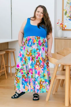 Proud Poppy Clothing Carrie Skirt in Floral Fancy by Kasey Rainbow Best