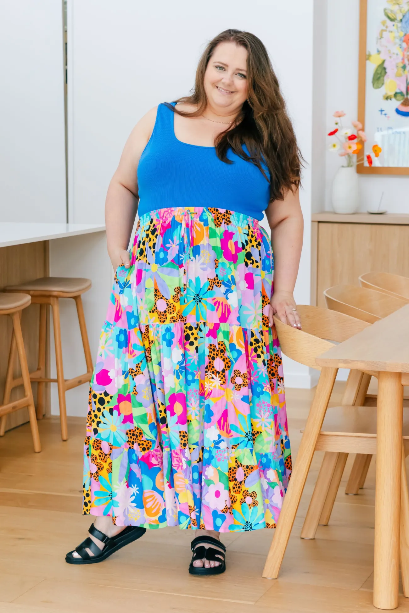 Proud Poppy Clothing Carrie Skirt in Floral Fancy by Kasey Rainbow Best