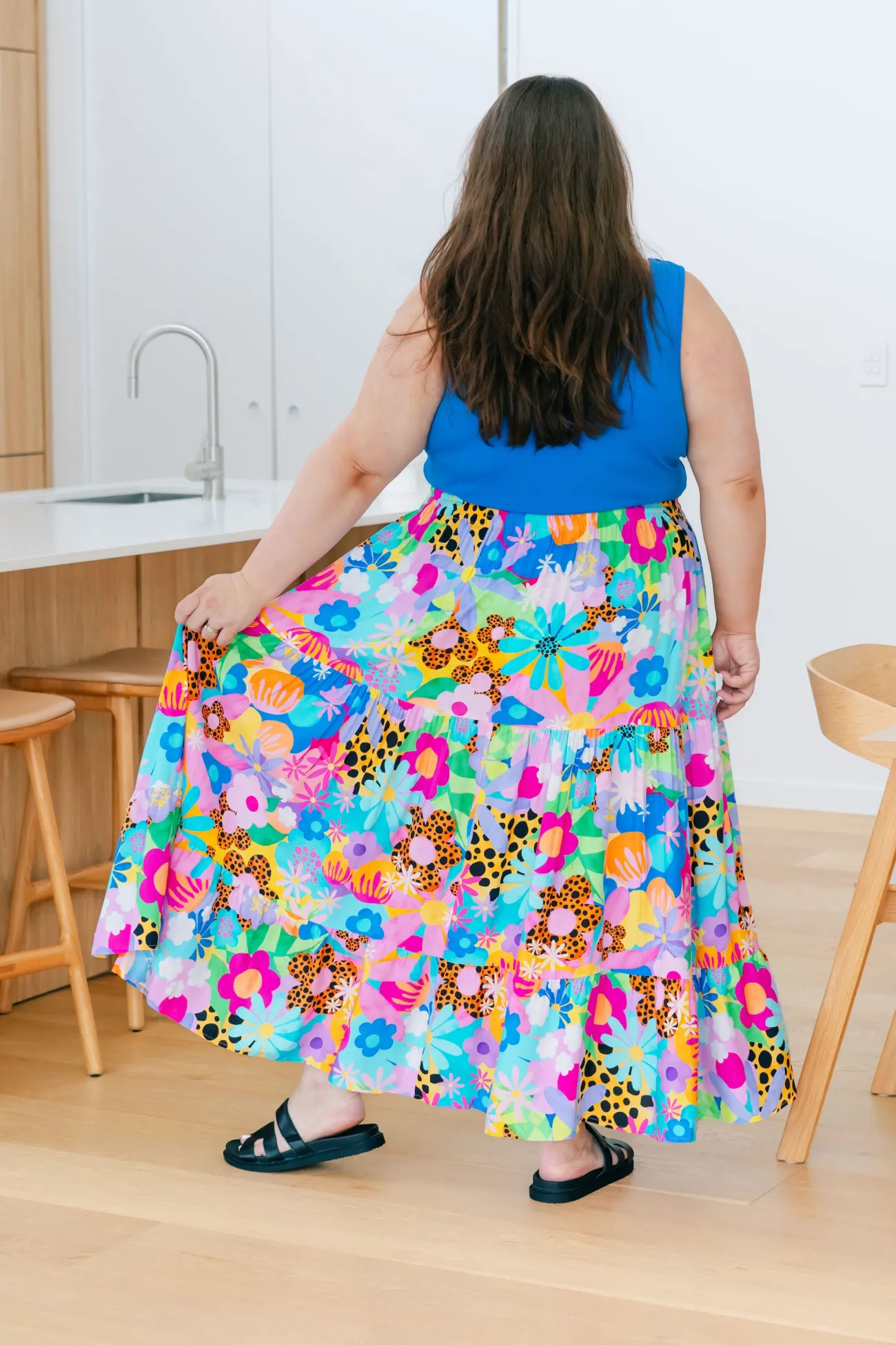 Proud Poppy Clothing Carrie Skirt in Floral Fancy by Kasey Rainbow Best