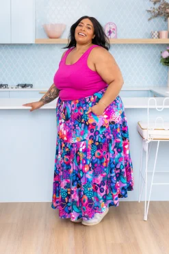 Proud Poppy Clothing Carrie Skirt in Midnight Safari by Kasey Rainbow Fashion