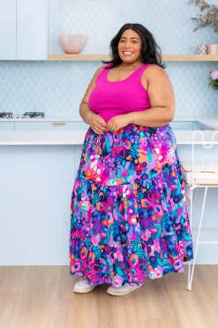Proud Poppy Clothing Carrie Skirt in Midnight Safari by Kasey Rainbow Fashion