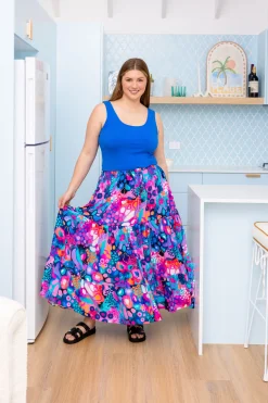 Proud Poppy Clothing Carrie Skirt in Midnight Safari by Kasey Rainbow Fashion