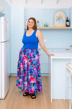 Proud Poppy Clothing Carrie Skirt in Midnight Safari by Kasey Rainbow Fashion