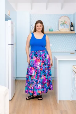 Proud Poppy Clothing Carrie Skirt in Midnight Safari by Kasey Rainbow Fashion