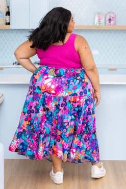 Proud Poppy Clothing Carrie Skirt in Midnight Safari by Kasey Rainbow Fashion