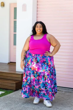 Proud Poppy Clothing Carrie Skirt in Midnight Safari by Kasey Rainbow Fashion