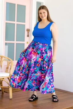 Proud Poppy Clothing Carrie Skirt in Midnight Safari by Kasey Rainbow Fashion