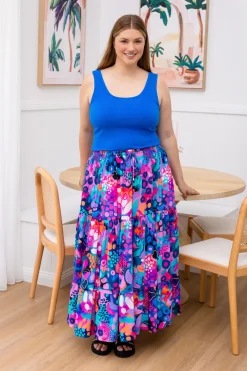Proud Poppy Clothing Carrie Skirt in Midnight Safari by Kasey Rainbow Fashion