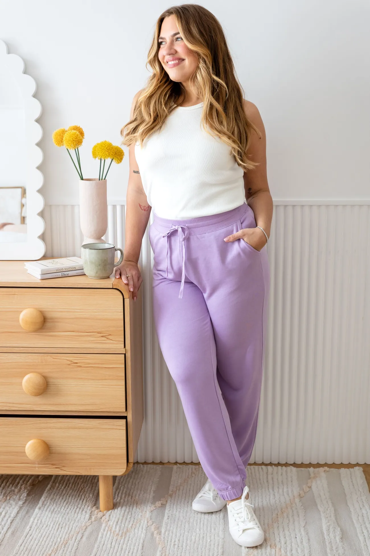 Proud Poppy Clothing Cassie Modal Blend Lounge Pants in Lavender Online
