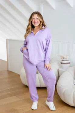 Proud Poppy Clothing Cassie Modal Blend Lounge Pants in Lavender Online