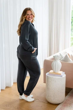Proud Poppy Clothing Cassie Modal Blend Lounge Pants in Shadow Best