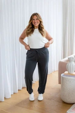 Proud Poppy Clothing Cassie Modal Blend Lounge Pants in Shadow Best