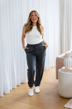 Proud Poppy Clothing Cassie Modal Blend Lounge Pants in Shadow Best