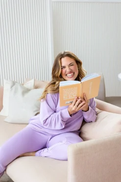 Proud Poppy Clothing Cassie Modal Blend Lounge Sweater in Lavender Sale