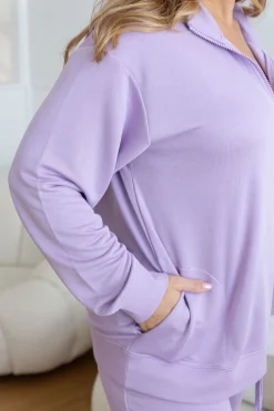 Proud Poppy Clothing Cassie Modal Blend Lounge Sweater in Lavender Sale