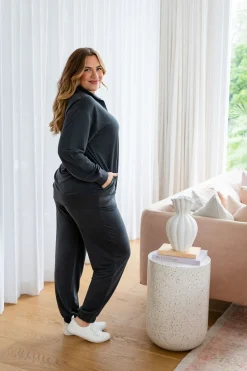 Proud Poppy Clothing Cassie Modal Blend Lounge Sweater in Shadow Online