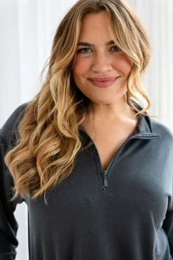 Proud Poppy Clothing Cassie Modal Blend Lounge Sweater in Shadow Online