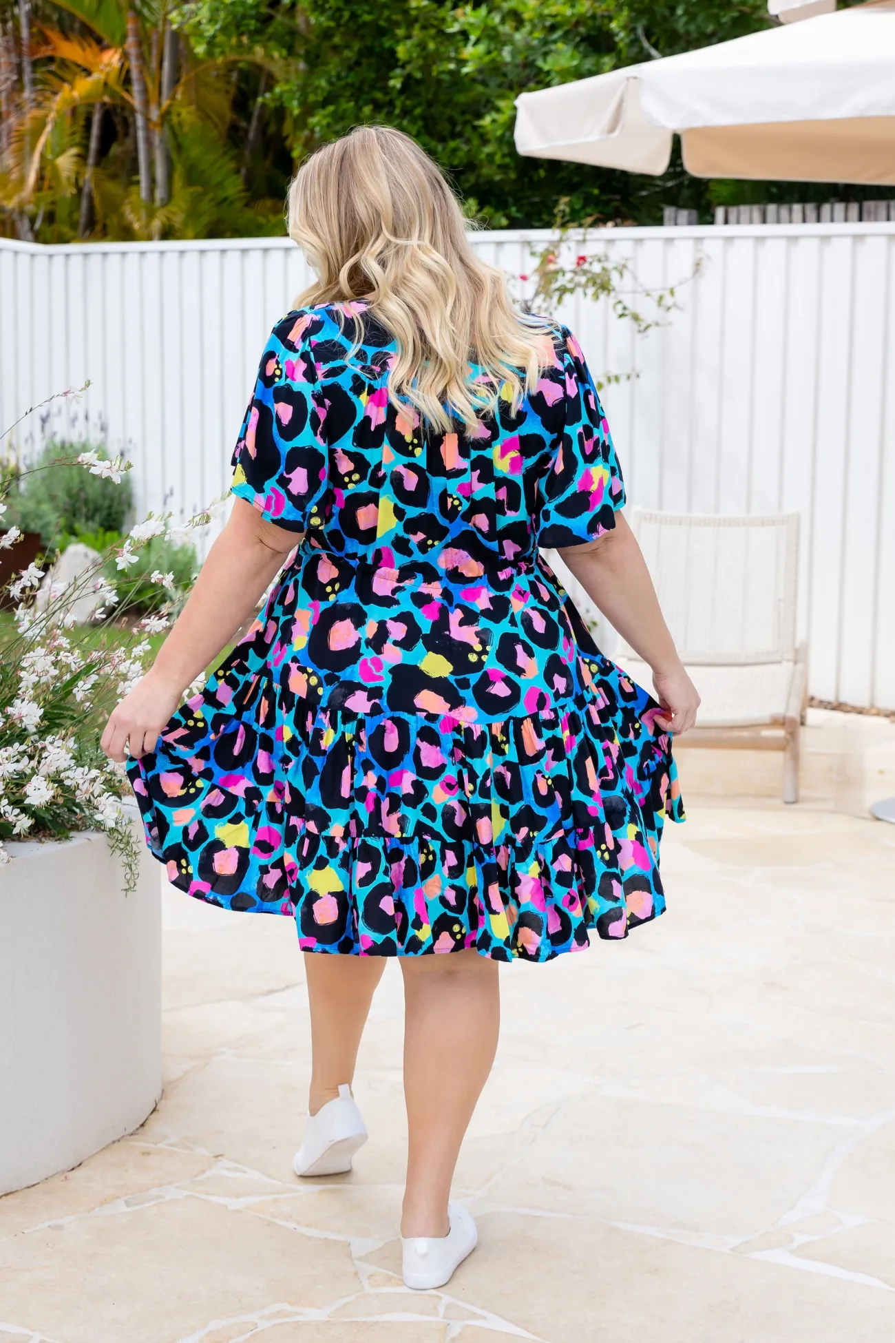 Proud Poppy Clothing Charlie Dress by Kasey Leopard by Kasey Rainbow Discount
