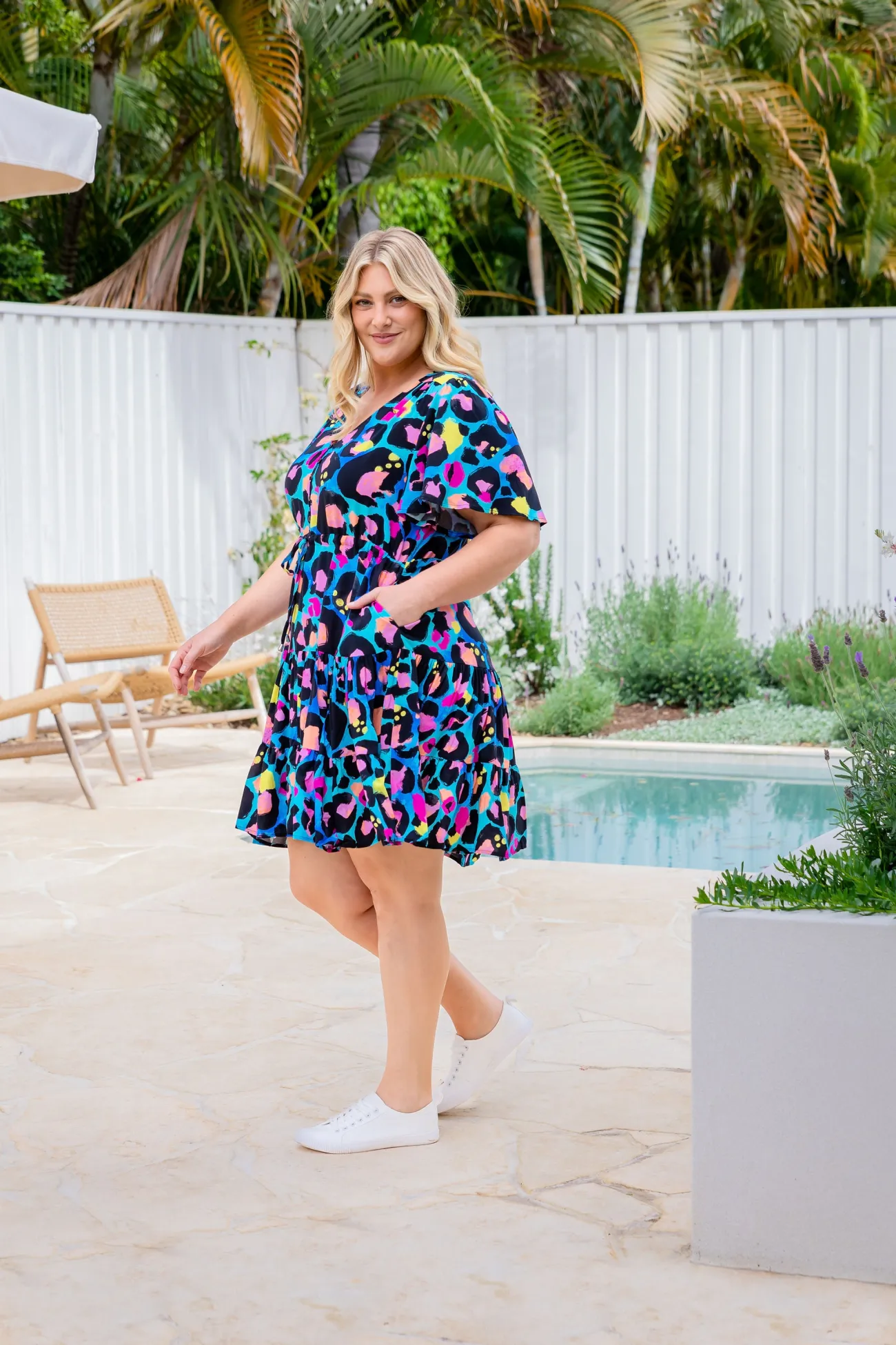 Proud Poppy Clothing Charlie Dress by Kasey Leopard by Kasey Rainbow Discount