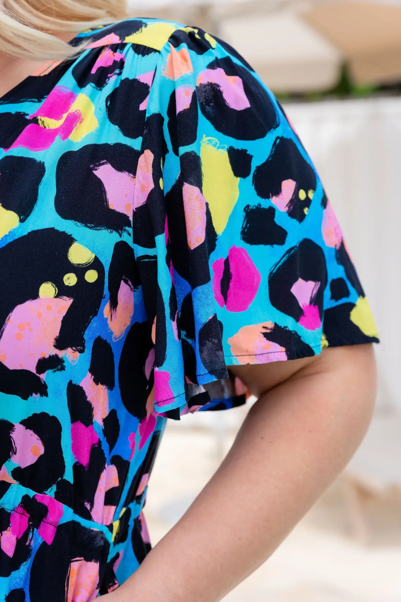 Proud Poppy Clothing Charlie Dress by Kasey Leopard by Kasey Rainbow Discount