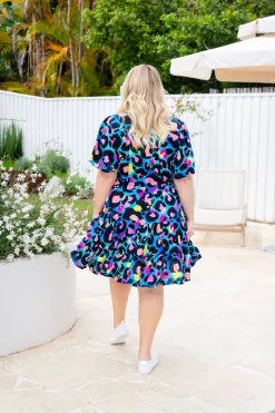 Proud Poppy Clothing Charlie Dress by Kasey Leopard by Kasey Rainbow Discount