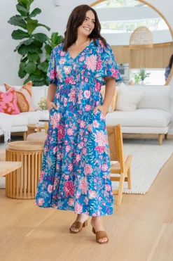 Proud Poppy Clothing Charlize Maxi Dress in Paisley Floral PaisleyFloral Hot