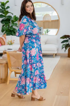 Proud Poppy Clothing Charlize Maxi Dress in Paisley Floral PaisleyFloral Hot