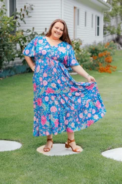 Proud Poppy Clothing Charlize Maxi Dress in Paisley Floral PaisleyFloral Hot
