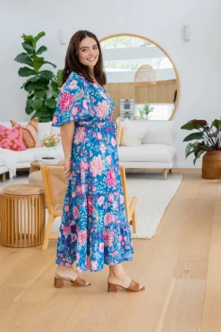 Proud Poppy Clothing Charlize Maxi Dress in Paisley Floral PaisleyFloral Hot