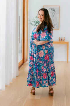 Proud Poppy Clothing Charlize Maxi Dress in Paisley Floral PaisleyFloral Hot