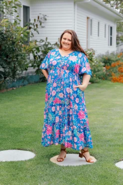 Proud Poppy Clothing Charlize Maxi Dress in Paisley Floral PaisleyFloral Hot