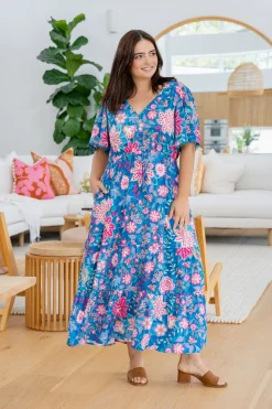 Proud Poppy Clothing Charlize Maxi Dress in Paisley Floral PaisleyFloral Hot