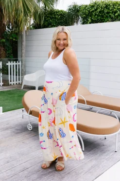 Proud Poppy Clothing Cheshire Bamboo Blend Skirt in Crabby Patty CrabbyPatty New