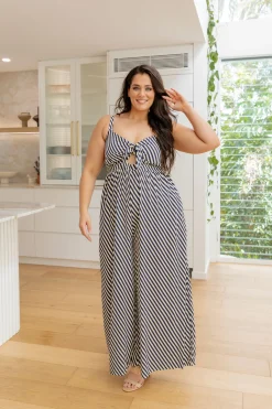 Proud Poppy Clothing Christina Jumpsuit in Candy Stripe Navy CandyStripeNavy Best