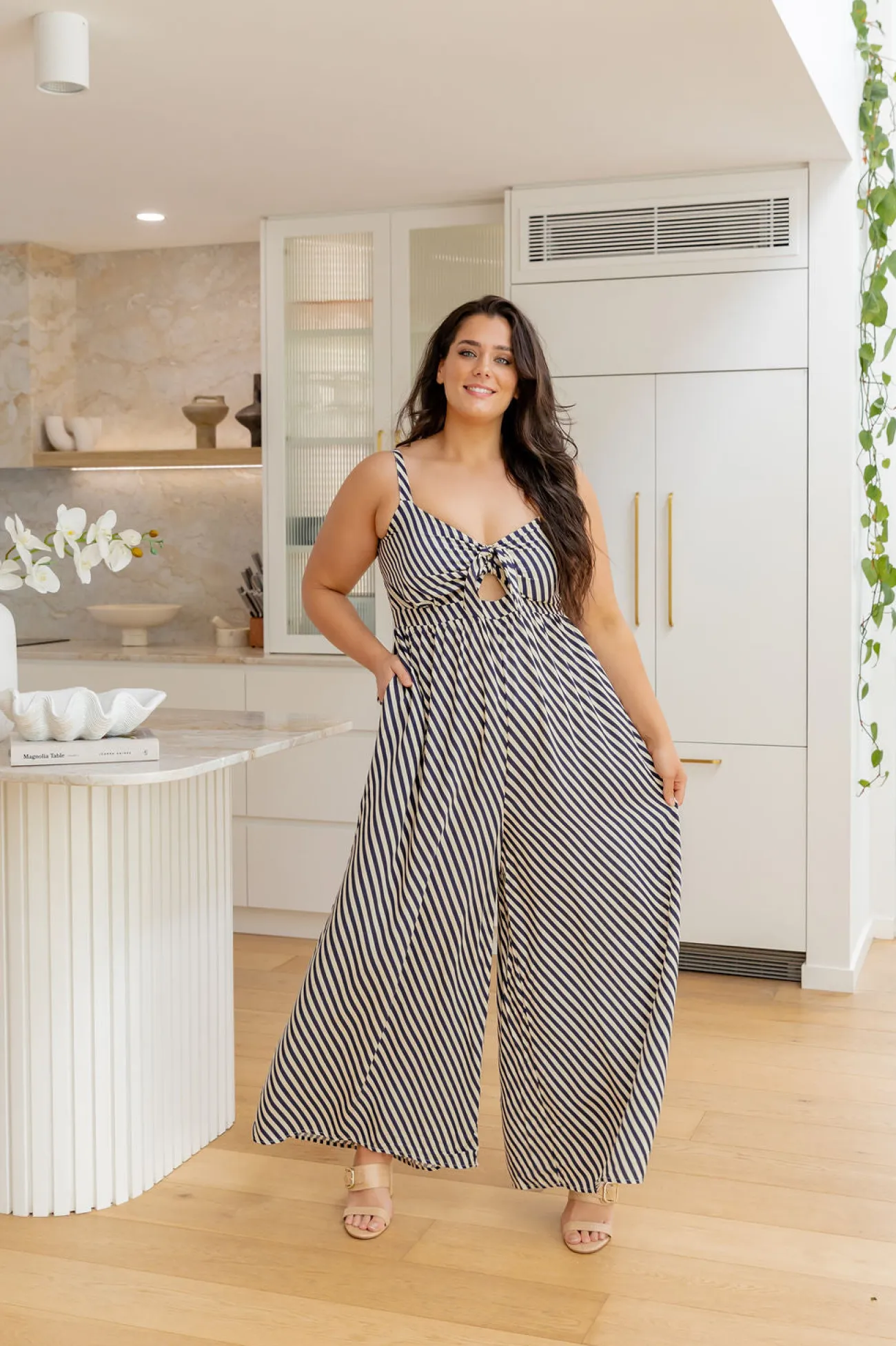 Proud Poppy Clothing Christina Jumpsuit in Candy Stripe Navy CandyStripeNavy Best