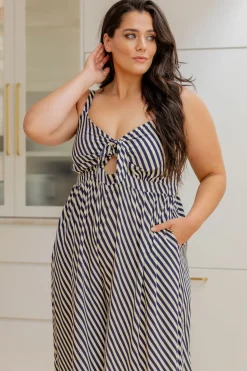 Proud Poppy Clothing Christina Jumpsuit in Candy Stripe Navy CandyStripeNavy Best