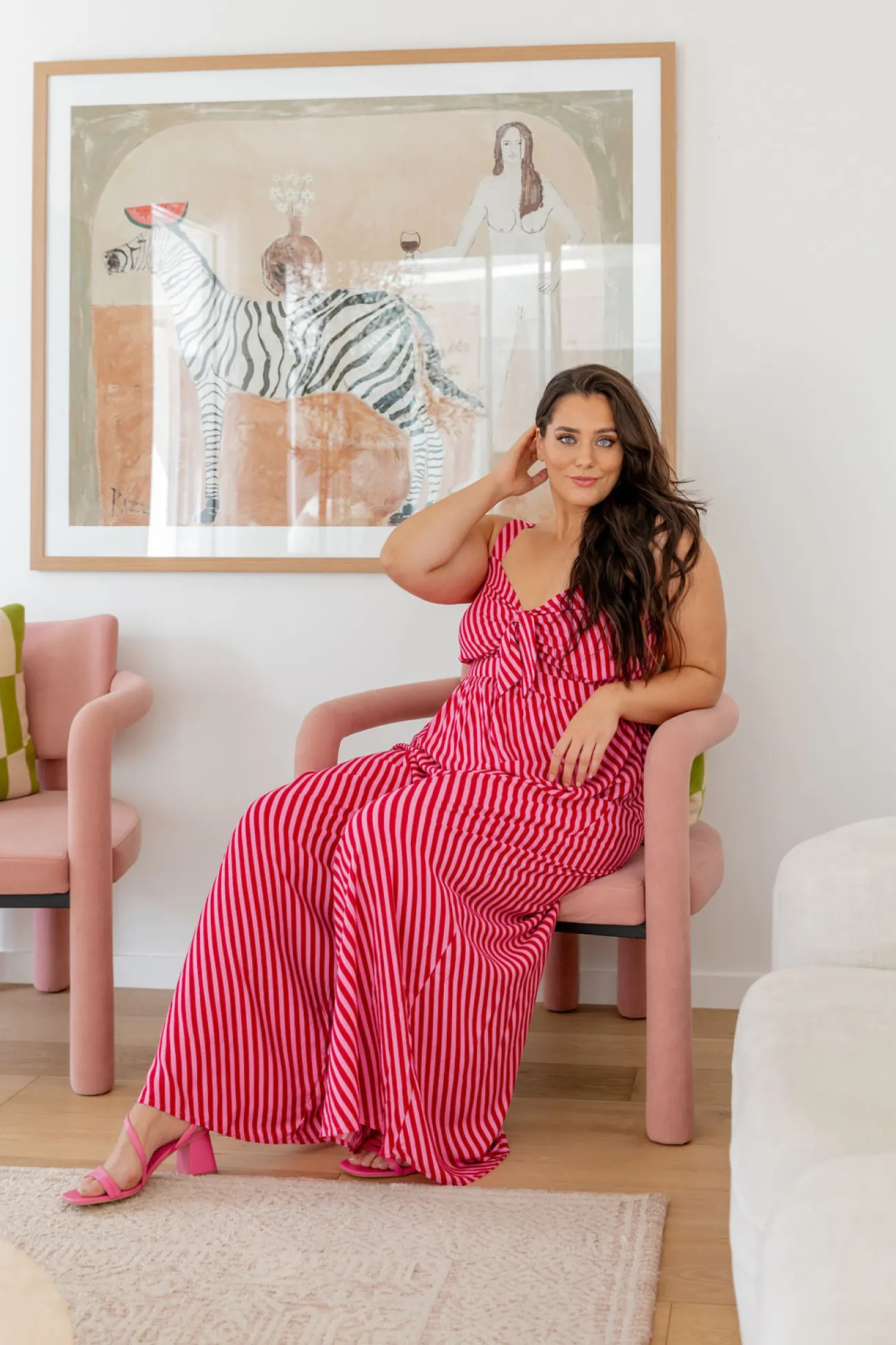 Proud Poppy Clothing Christina Jumpsuit in Candy Stripe Red/Pink CandyStripeRed/Pink Discount