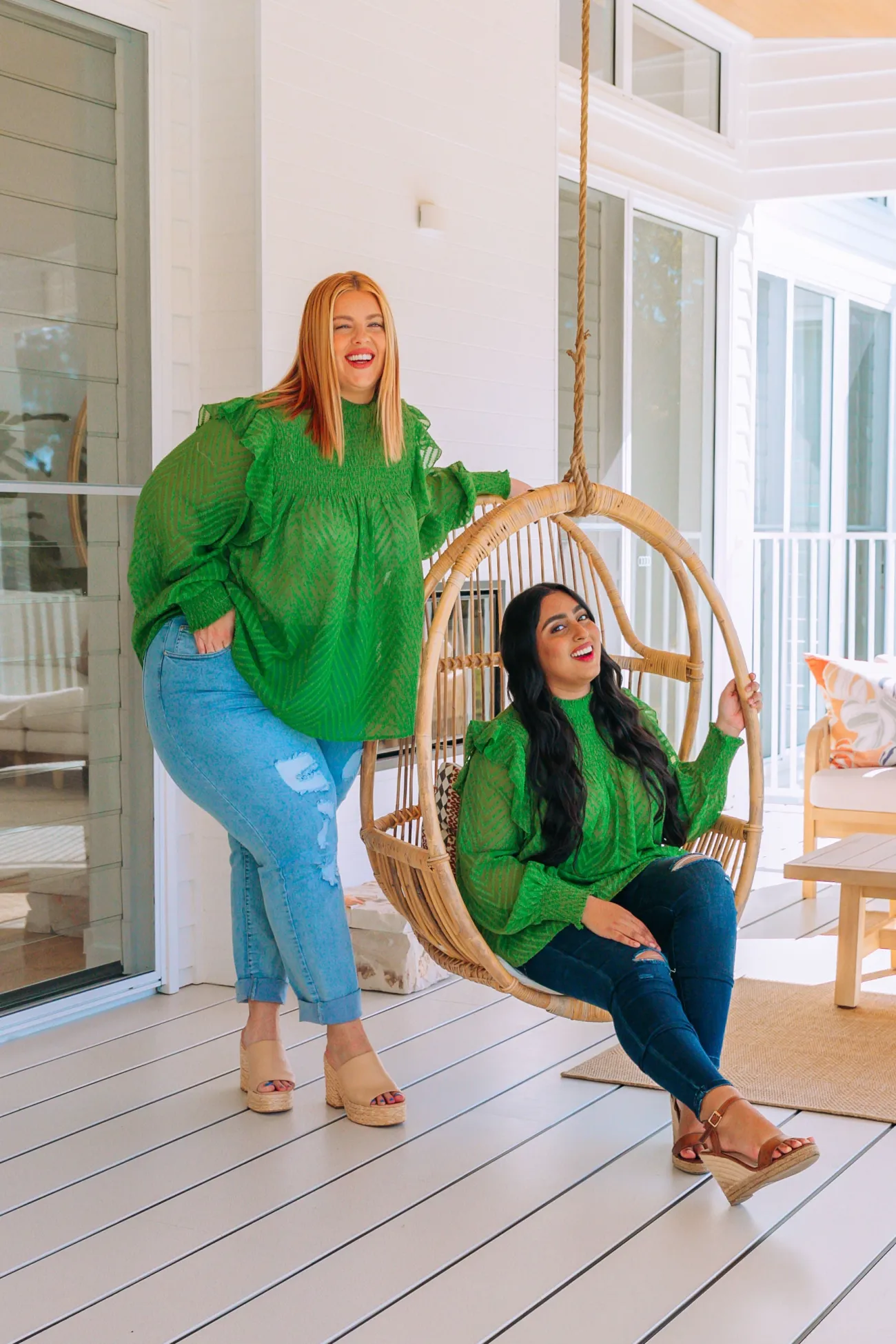 Proud Poppy Clothing Cora Long Sleeve Top in Green Hot