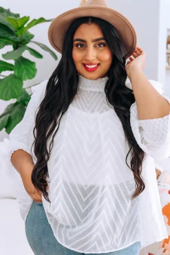 Proud Poppy Clothing Cora Long Sleeve Top in White Clearance