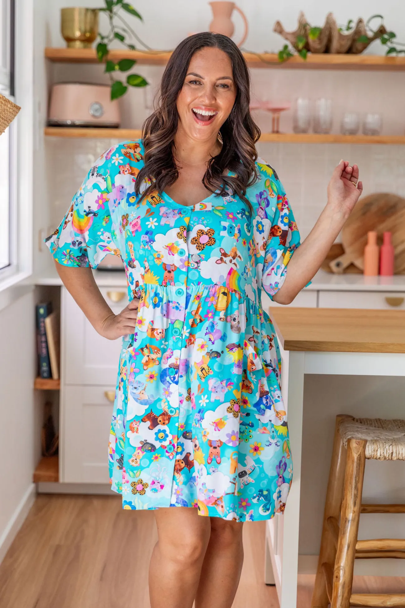 Proud Poppy Clothing Disco Dress in Kutopia by Kasey Rainbow KutopiabyKaseyRainbow Clearance