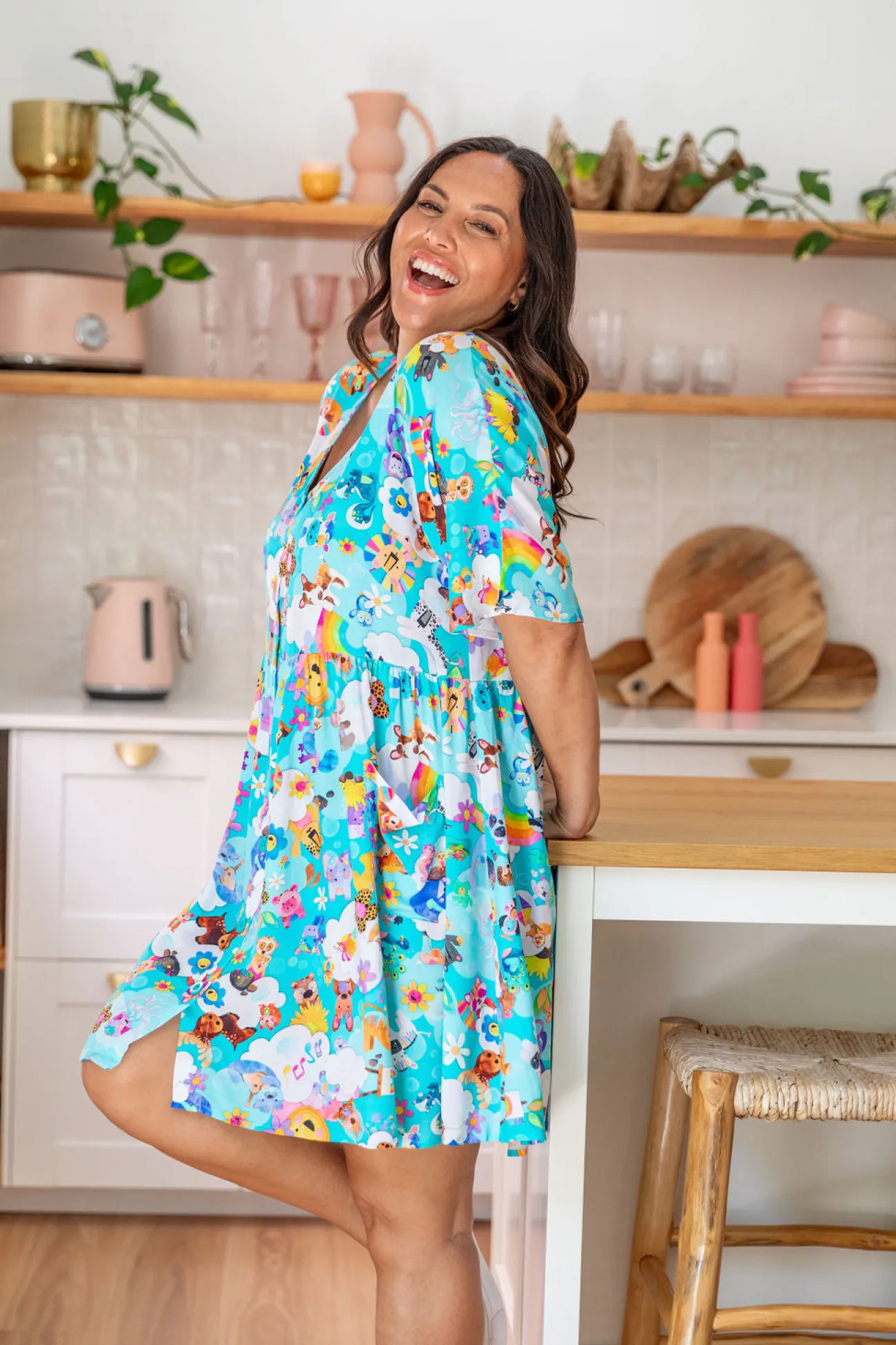 Proud Poppy Clothing Disco Dress in Kutopia by Kasey Rainbow KutopiabyKaseyRainbow Clearance