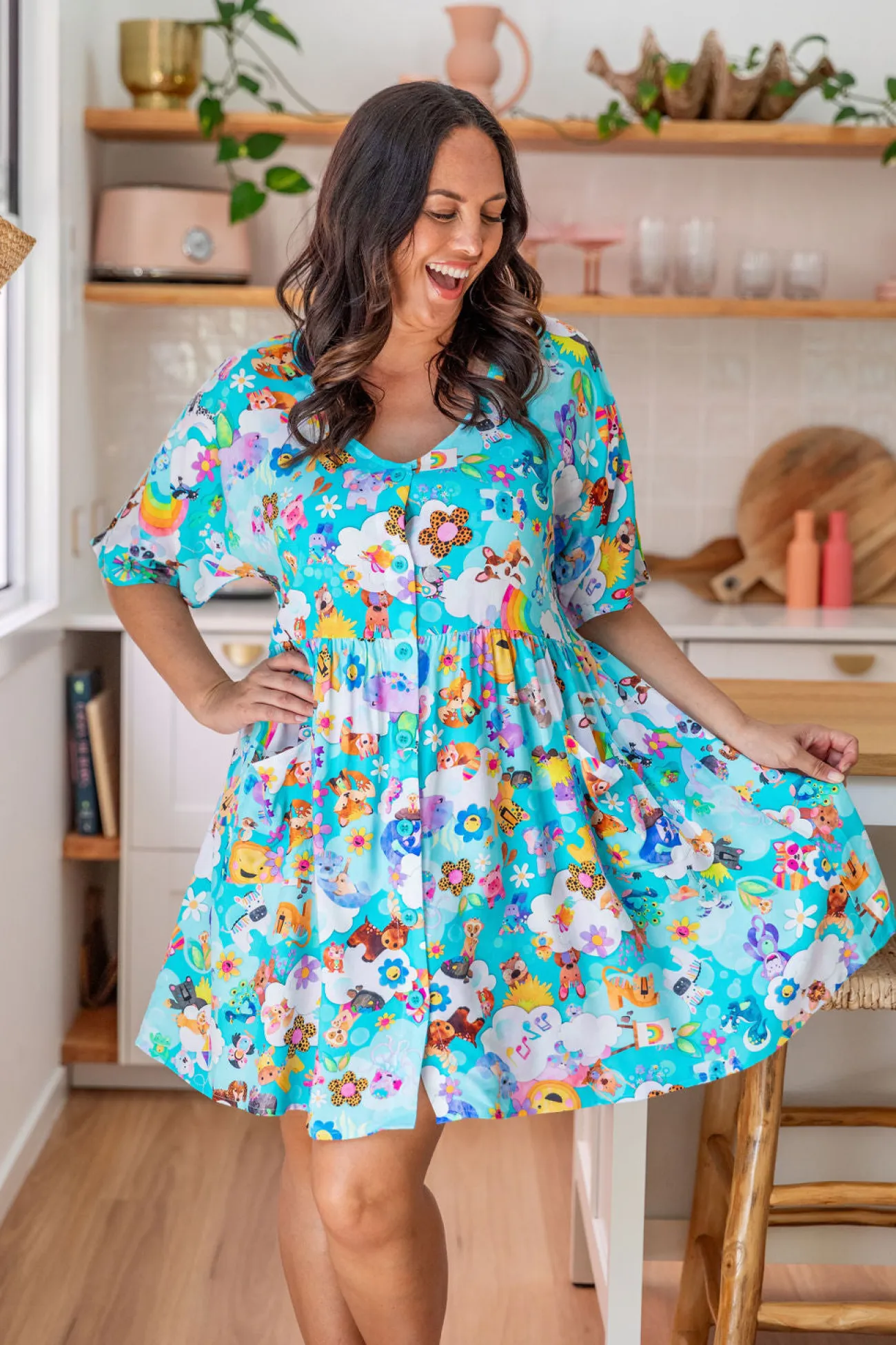 Proud Poppy Clothing Disco Dress in Kutopia by Kasey Rainbow KutopiabyKaseyRainbow Clearance