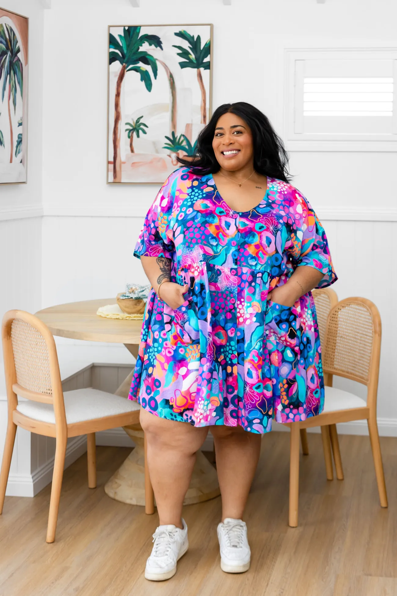 Proud Poppy Clothing Disco Dress in Midnight Safari by Kasey Rainbow Best