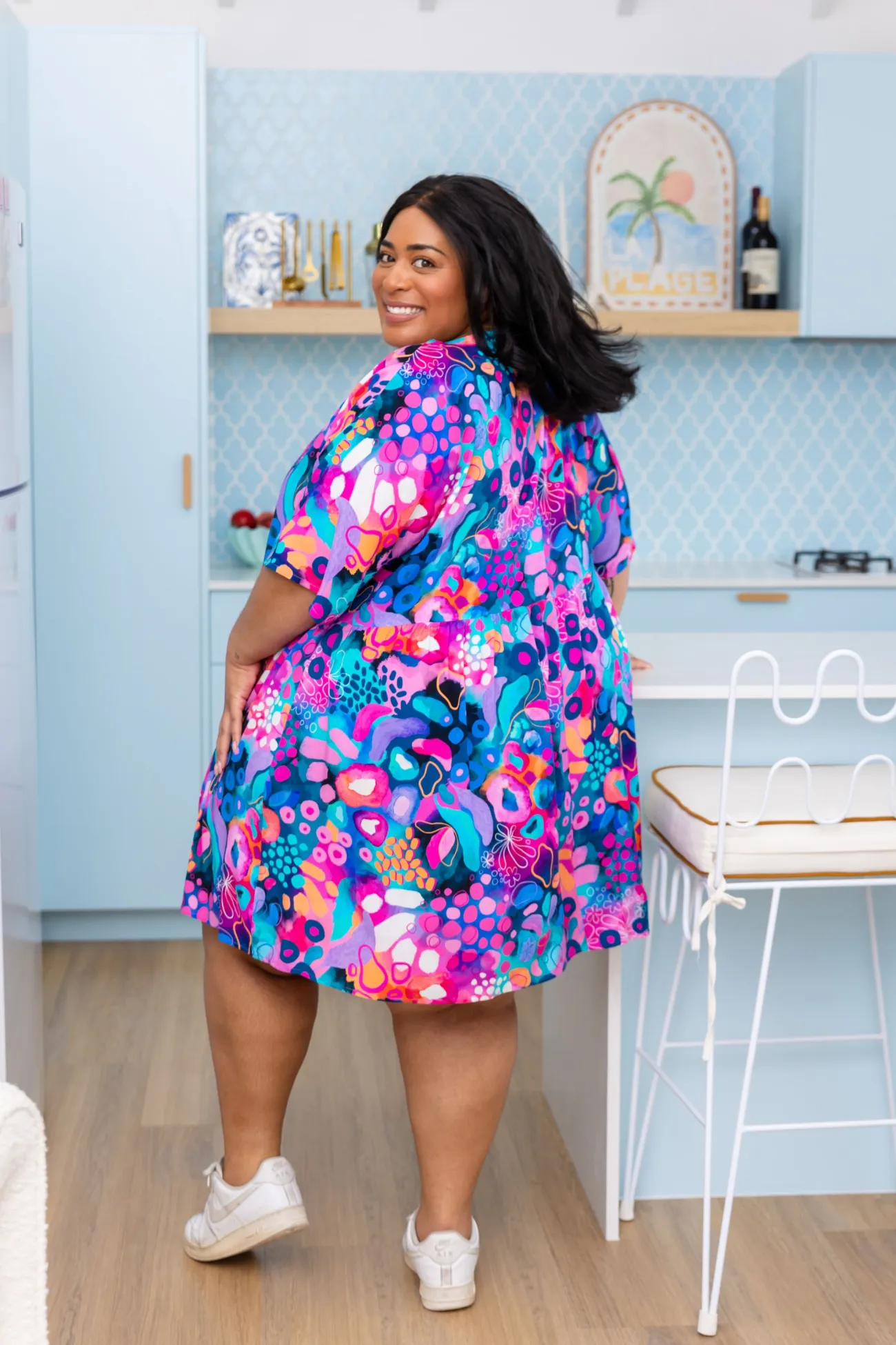 Proud Poppy Clothing Disco Dress in Midnight Safari by Kasey Rainbow Best